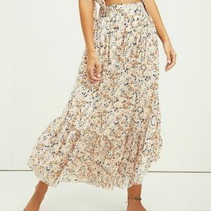 Free People Pretty Daze Midi Peasant Skirt Size S
